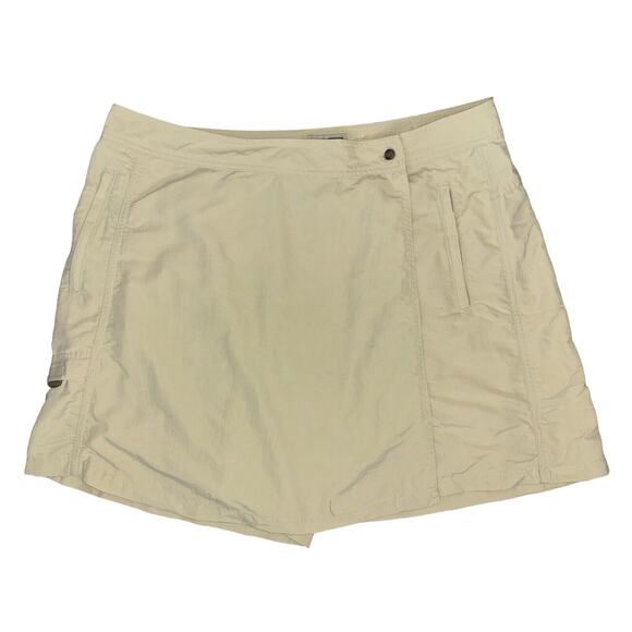 L.L. Bean Skort Skirt Beige Size 16 Pockets Outdoors Athletic Sporty Athleisure - Picture 1 of 8